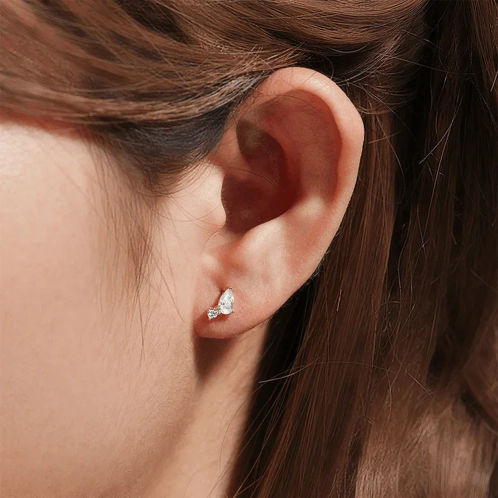 Renée Flat Back Diamond Studs