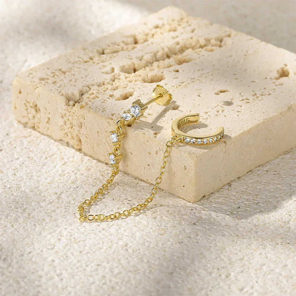 Mireia Chain Cuff Earrings