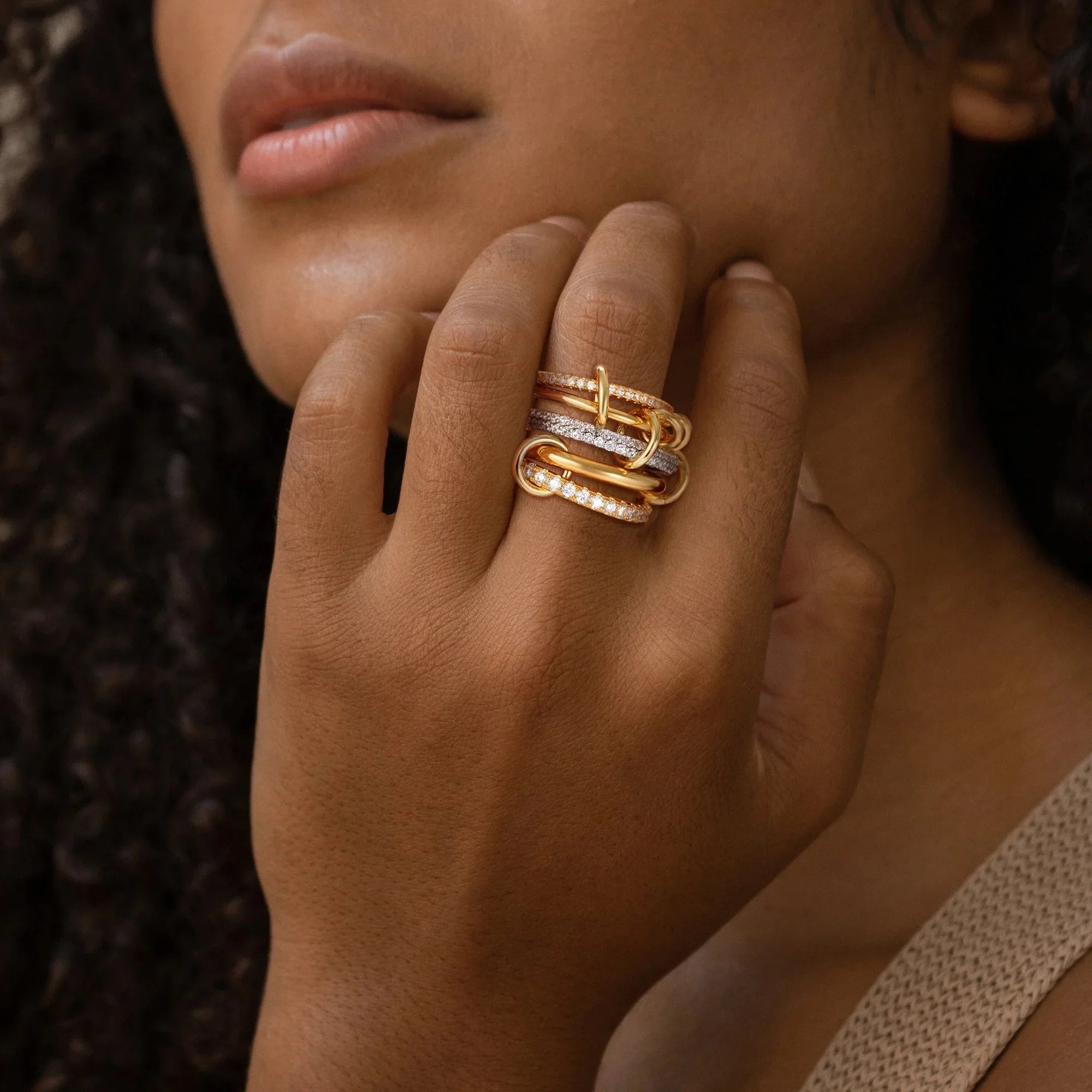 Jessamine Stacked Diamond Ring