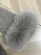 Cappotto con Cintura e Polsini in Pelliccia