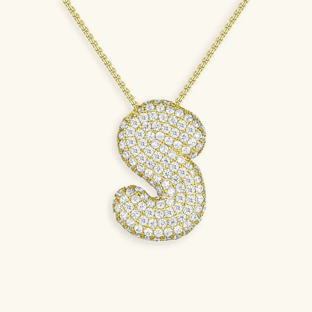 Mabelle Bubble Initial Necklace