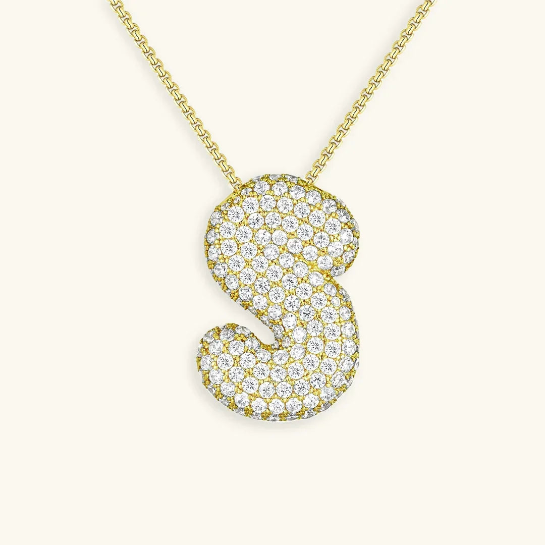 Mabelle Bubble Initial Necklace