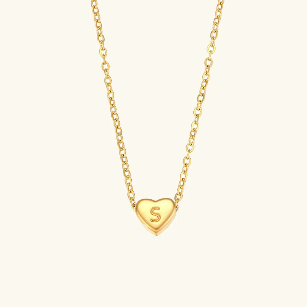 Amélie Heart Initial Necklace