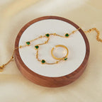 Ondine Emerald Heart Hand Chain
