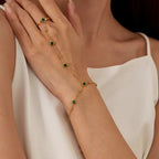 Ondine Emerald Heart Hand Chain
