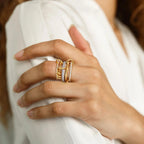 Jessamine Stacked Diamond Ring
