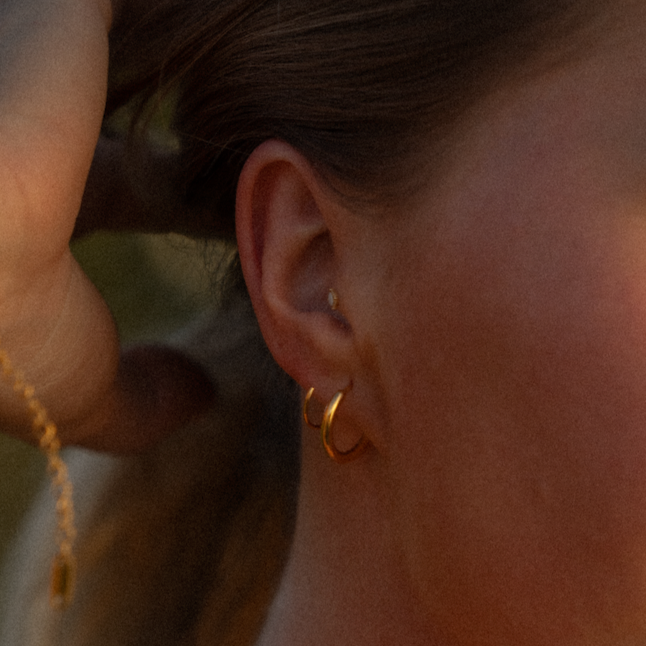Tess Double Hoops