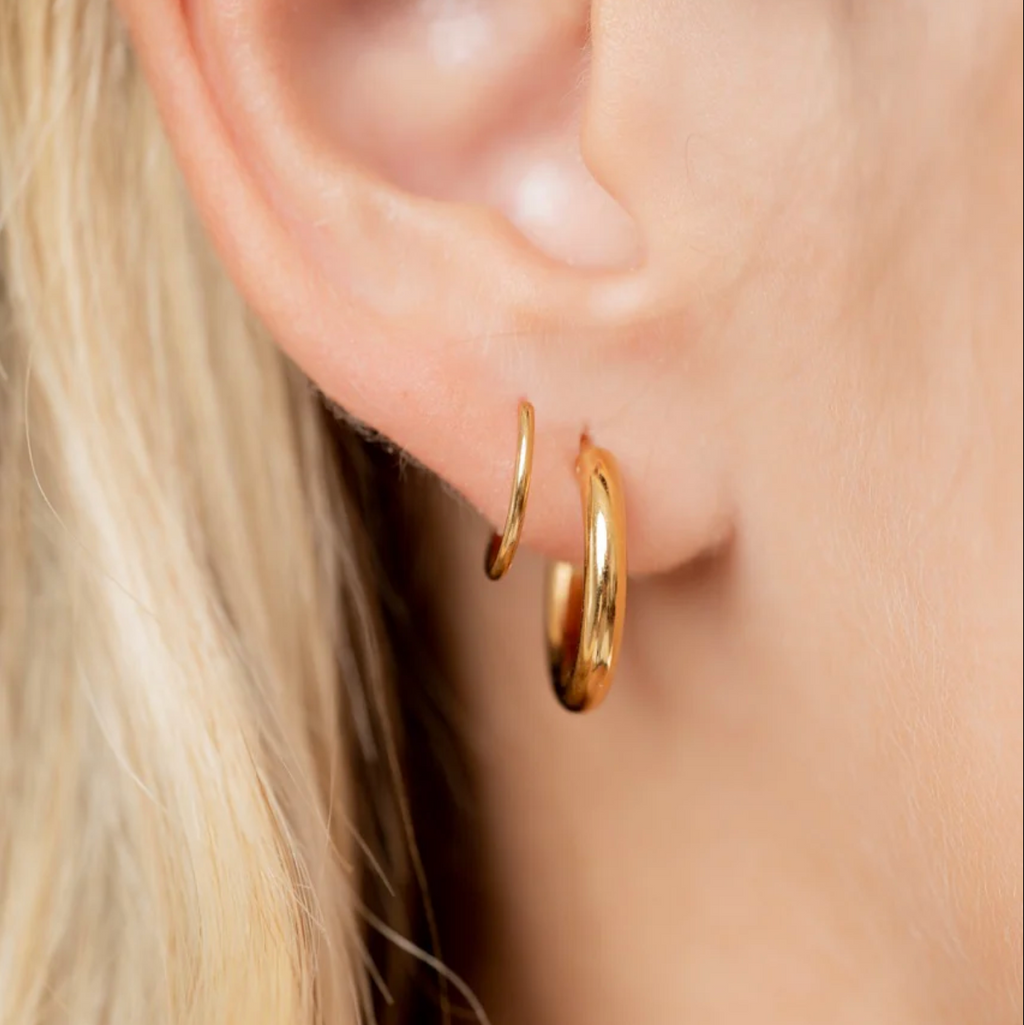 Tess Double Hoops