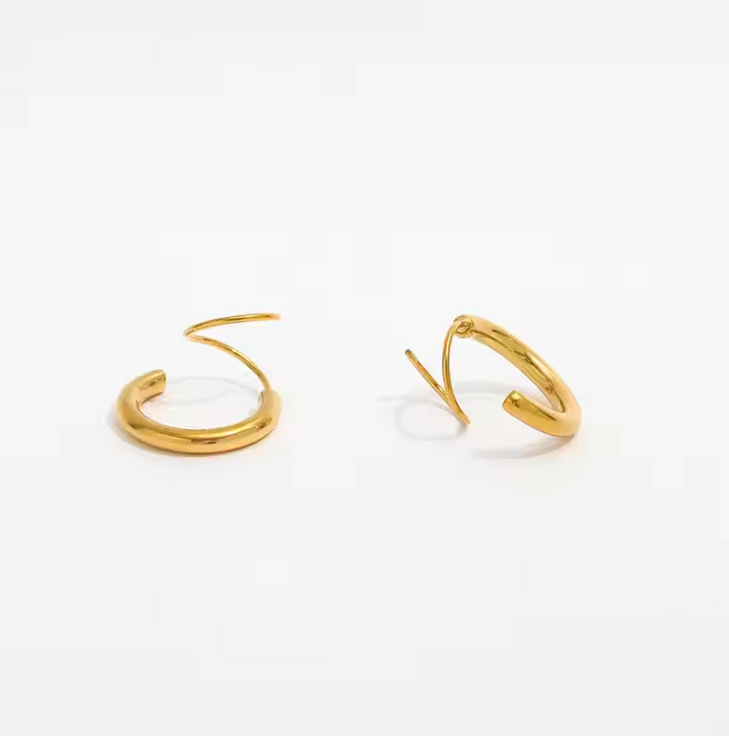 Tess Double Hoops
