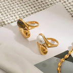 Pernille Amber Pearl Ring