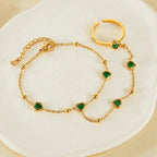 Ondine Emerald Heart Hand Chain