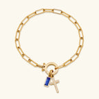 Sidony Birthstone Cross Bracelet