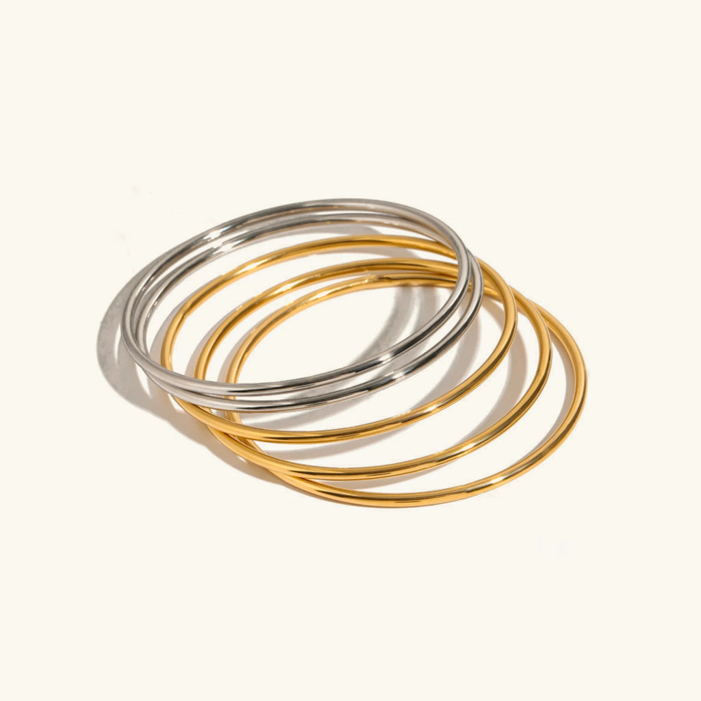 Clementine Gold Bangle Set