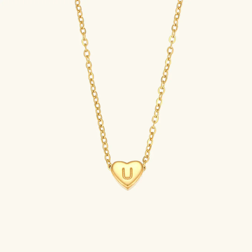 Amélie Heart Initial Necklace