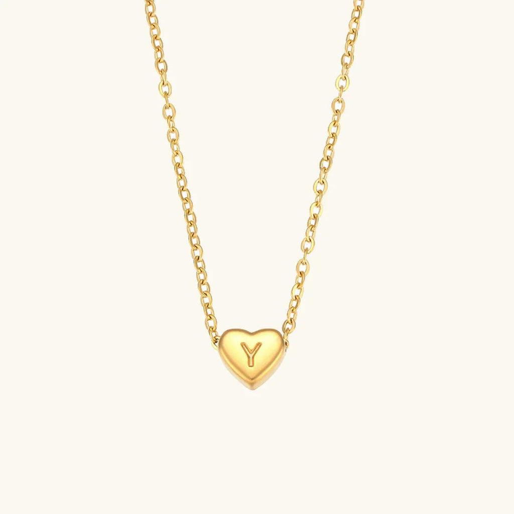 Amélie Heart Initial Necklace