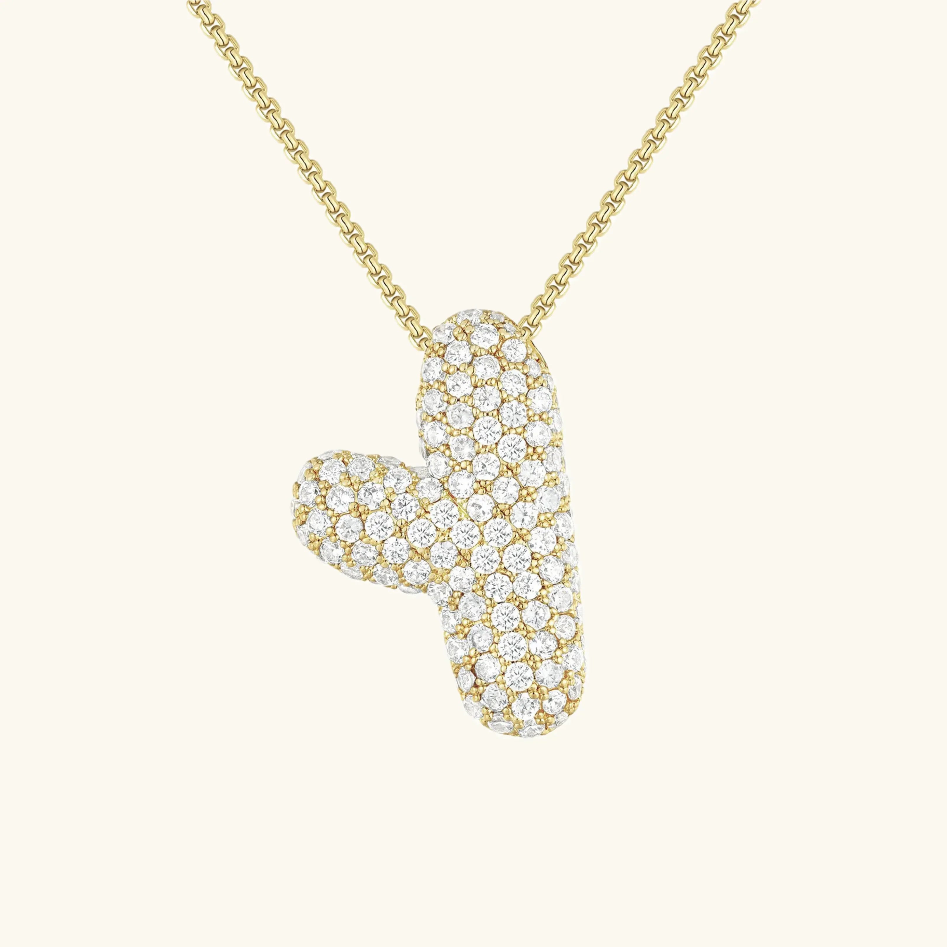 Mabelle Bubble Initial Necklace