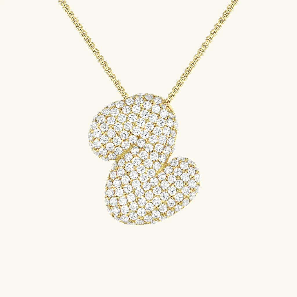 Mabelle Bubble Initial Necklace