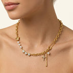 Ysabel Diamond Pearl Necklace
