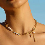 Ysabel Diamond Pearl Necklace
