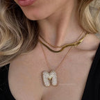 Mabelle Bubble Initial Necklace