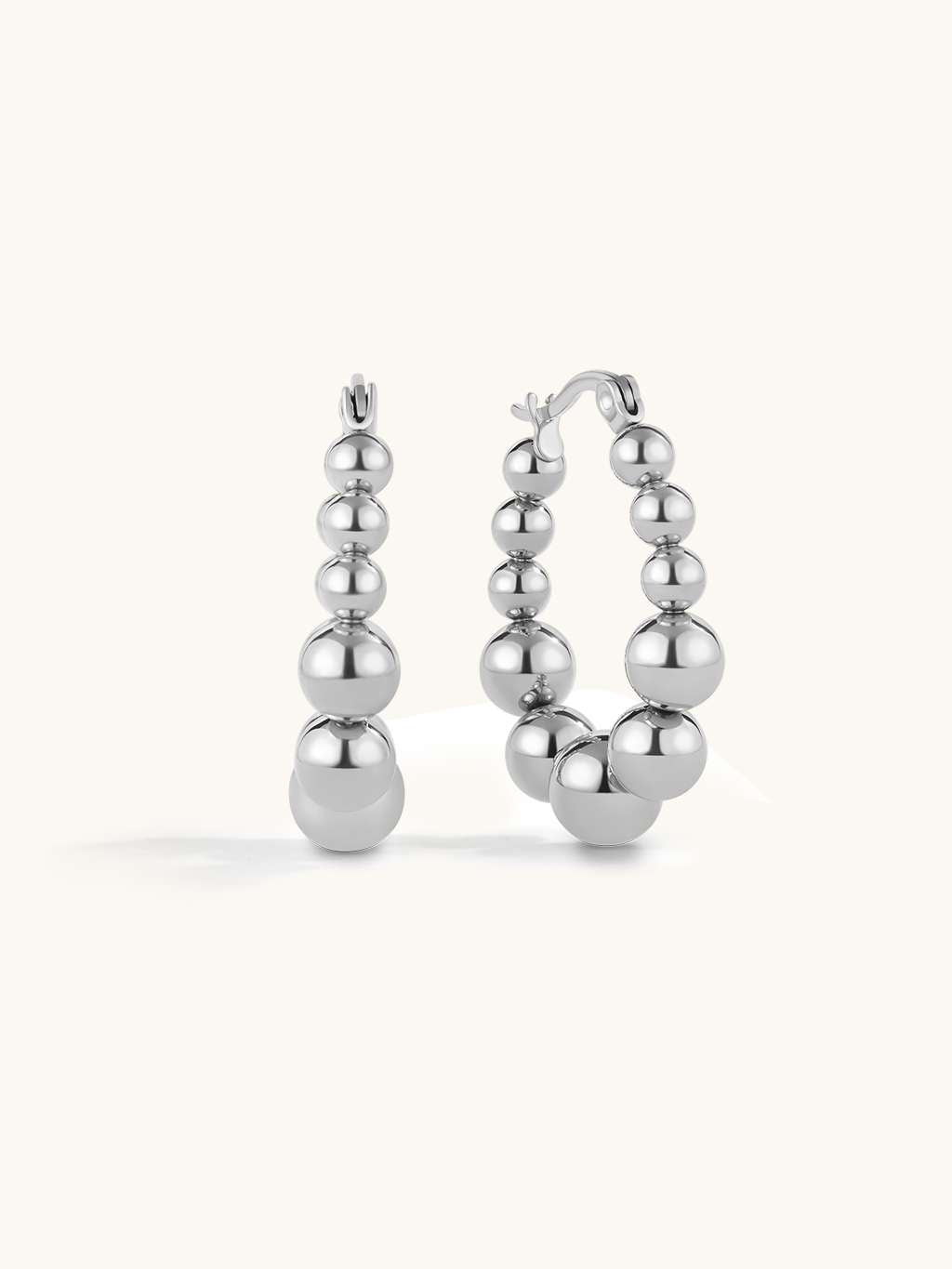 Ball Hoop Ohrringe Gold & Silber