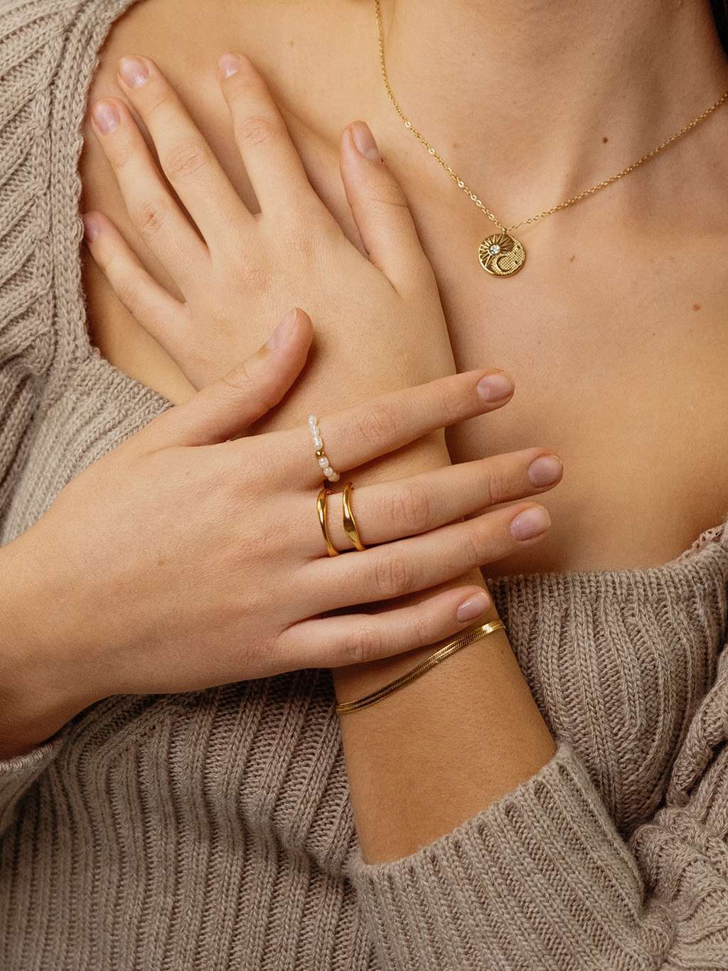 Bead Pearl Ring