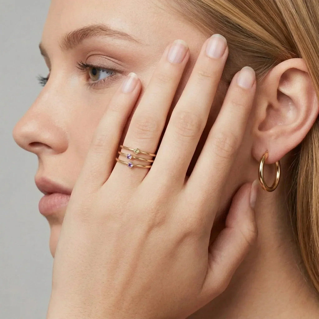 Hepzibah Birthstone Stacker Ring