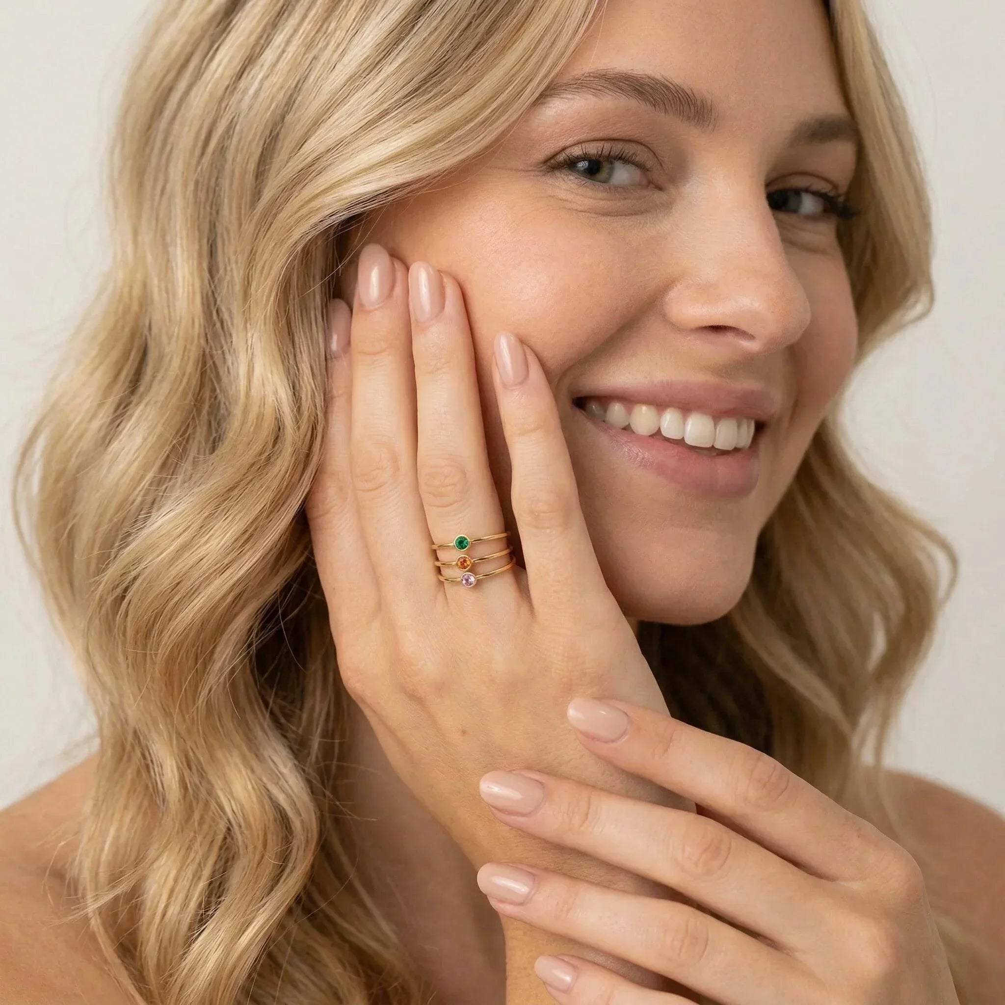 Hepzibah Birthstone Stacker Ring