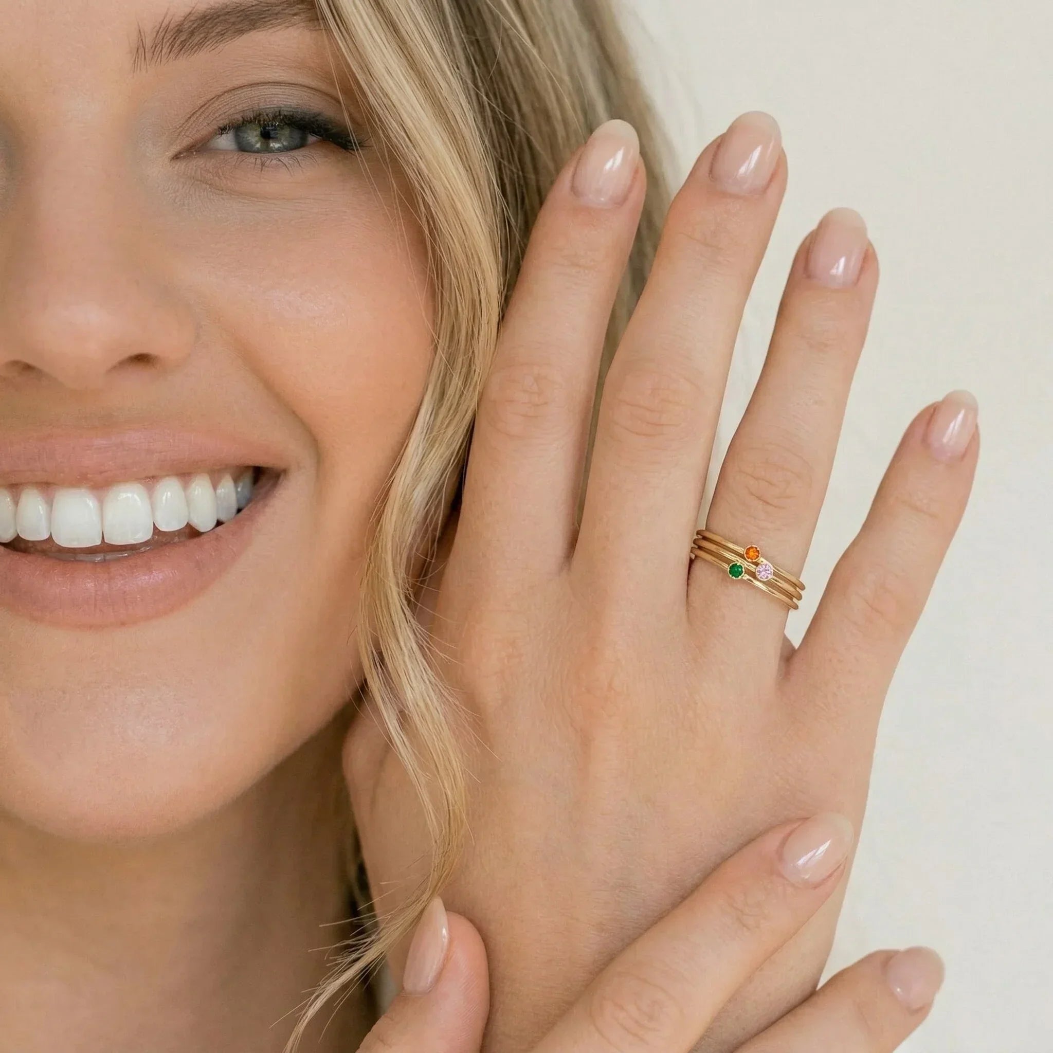 Hepzibah Birthstone Stacker Ring