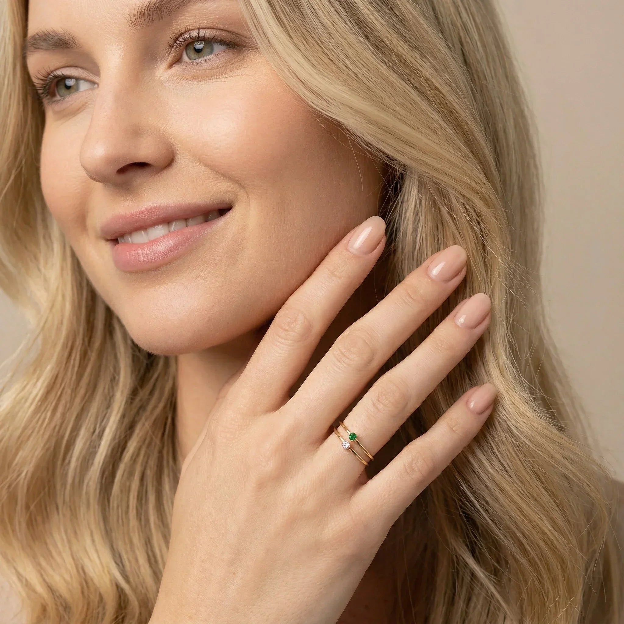 Hepzibah Birthstone Stacker Ring