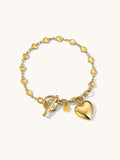 Bold Heart Armband Gold
