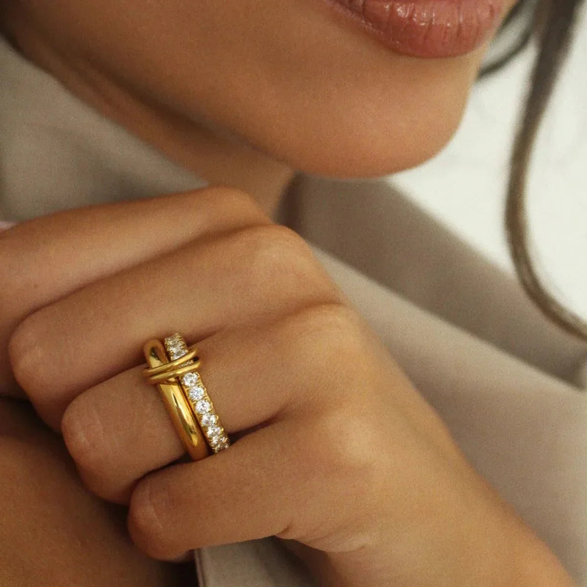 Jehanne Stacked Diamond Ring