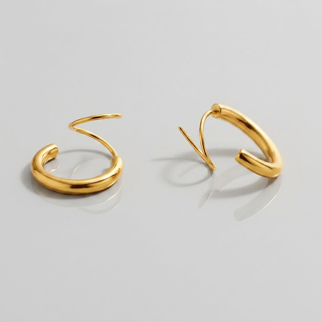 Tess Double Hoops