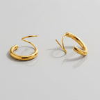 Tess Double Hoops