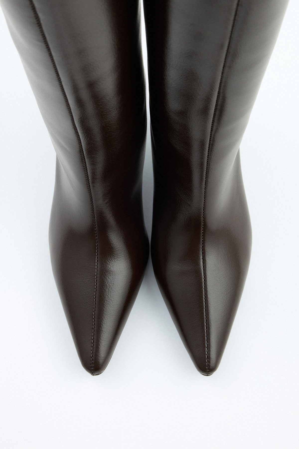 Mona Leather knee high boots - Dark Brown