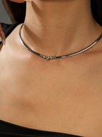 Flat Snake Choker Kette Gold Silber