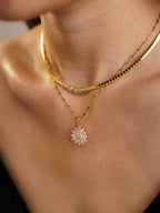 Flat Snake Choker Kette Gold Silber