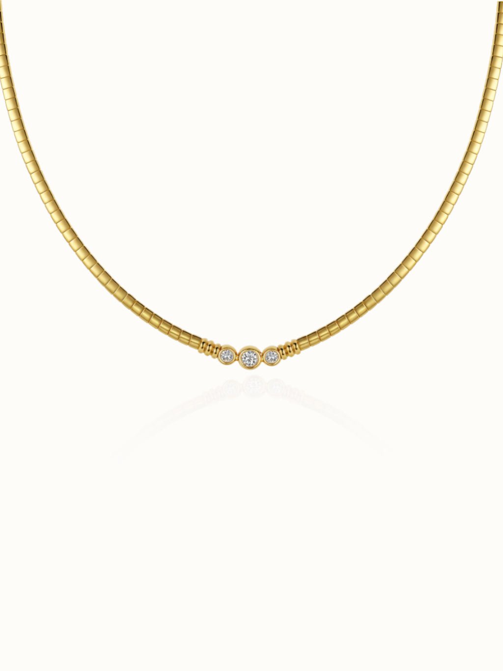 Flat Snake Choker Kette Gold Silber