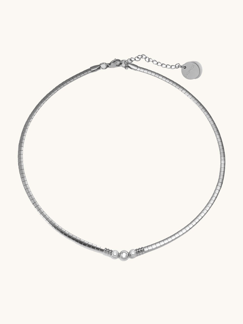 Flat Snake Choker Kette Gold Silber