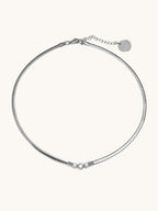 Flat Snake Choker Kette Gold Silber