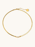 Flat Snake Choker Kette Gold Silber