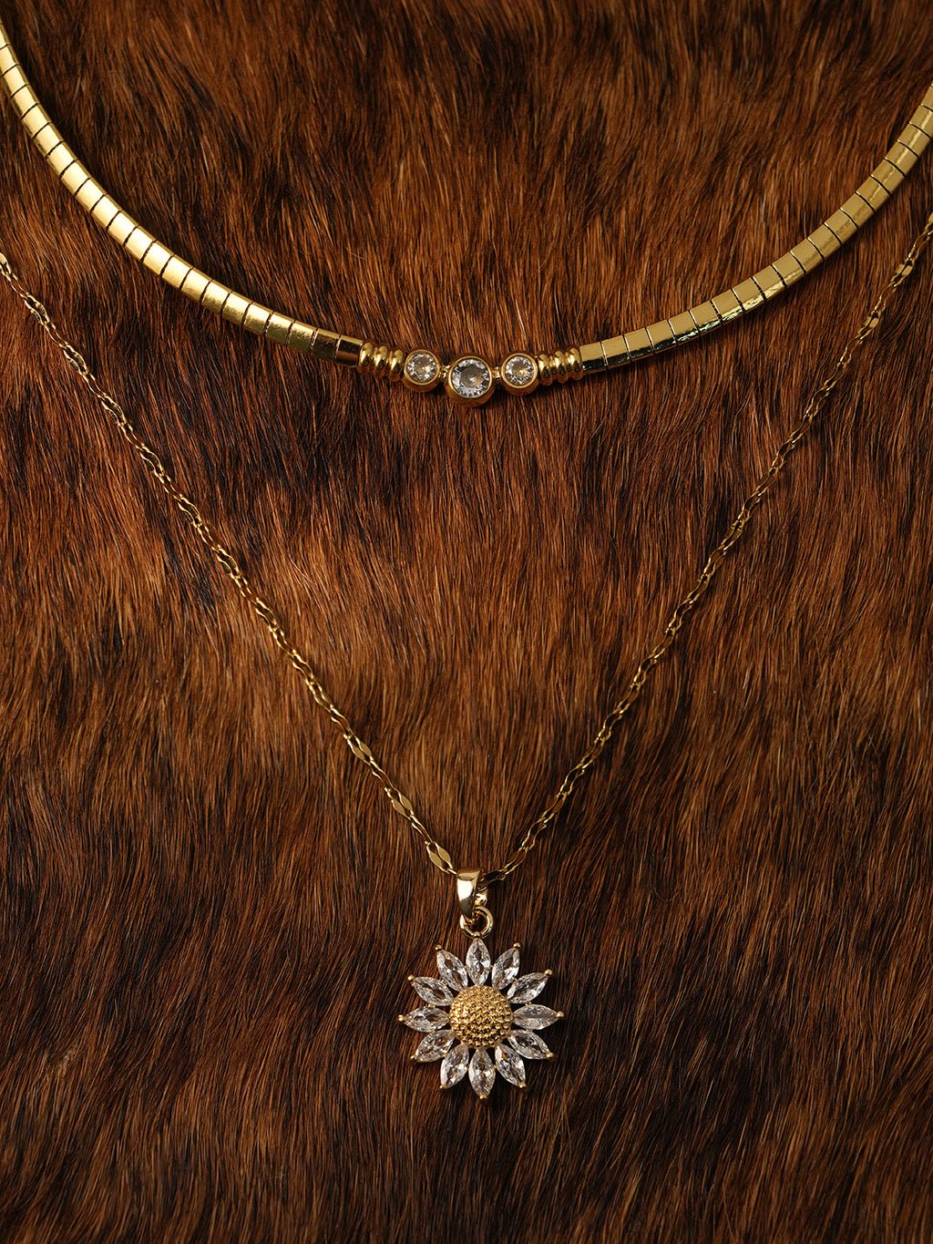 Flat Snake Choker Kette Gold Silber