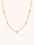 Flower Pearl Halskette Gold