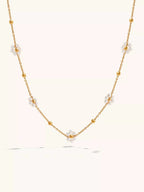 Flower Pearl Halskette Gold