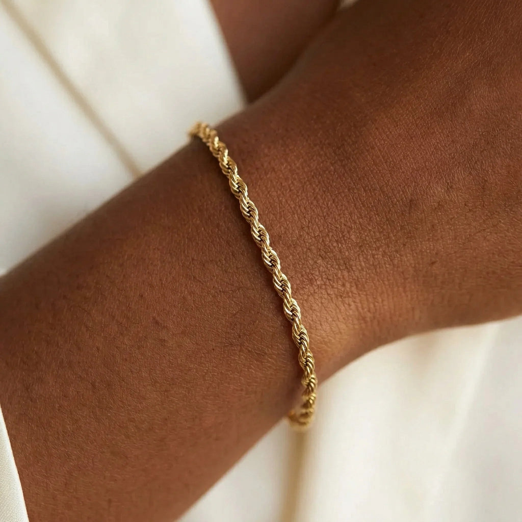 Berengaria Rope Chain Gold Bracelet