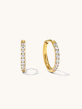 Glamour Kreolen mit Zirkonia Large 12mm Gold & Silber