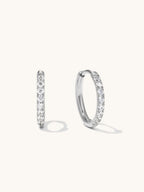 Glamour Kreolen mit Zirkonia Large 12mm Gold & Silber