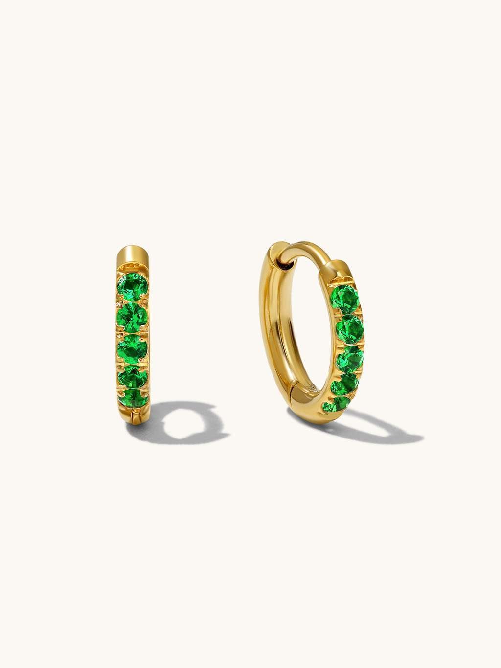 Glamour Kreolen mit Zirkonia Small 8mm Gold & Silber