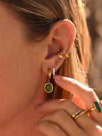 Glamour Kreolen mit Zirkonia Small 8mm Gold & Silber
