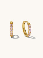 Glamour Kreolen mit Zirkonia Small 8mm Gold & Silber